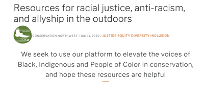 Post: Resources for racial justice, anti-racism, and allyship in the outdoors