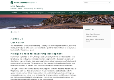 Michigan State University Extension: Great Lakes Leadership Academy
