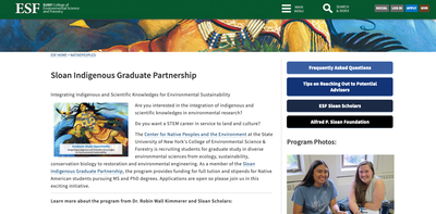 Sloan Indigenous Graduate Partnership