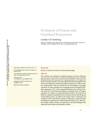 Evolution of Grasses and Grassland Ecosystems