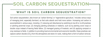 Soil Carbon Sequestration Fact Sheet 