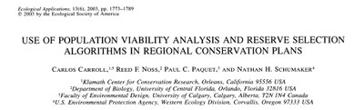 Use of Population Viability Analysis and Reserve Selection Algorithms in Regional Conservation Plans
