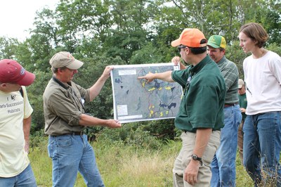 Image of land managers coordinating.