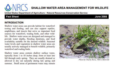 Maryland Shallow Water Area Fact Sheet