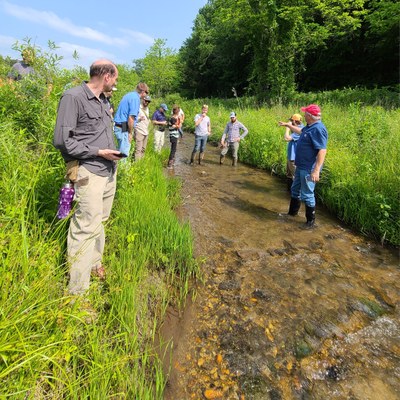 NRCS Staff Support the Hellbender WLFW Program by Learning About Natural Design Principles