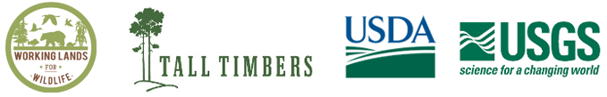WLFW, Tall Timber, USDA, and USGS logos for workshop