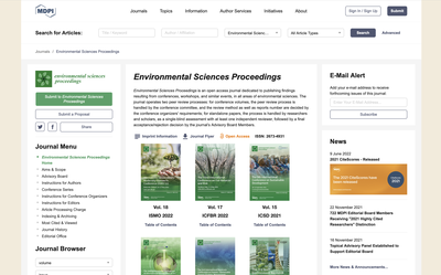 Environmental Sciences Proceedings