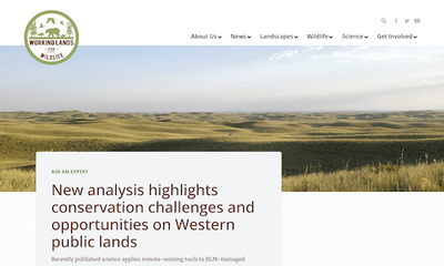 New analysis highlights conservation challenges and opportunities on Western public lands