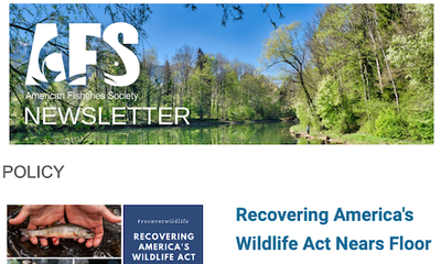 American Fisheries Society Newsletter April 2022