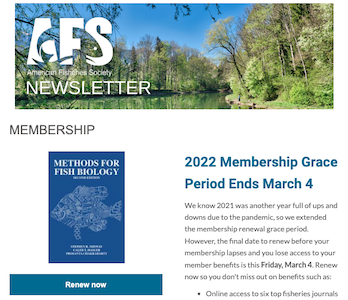 American Fisheries Society Newsletter March 2022