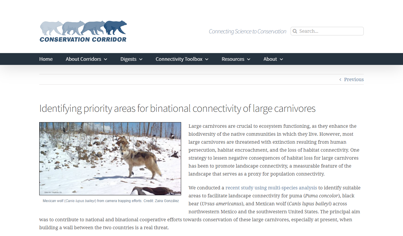 Conservation Corridor April 2021 Newsletter