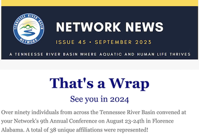 Tenneesse River Basin Network-Network News: Issue 45|September 2023