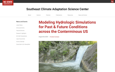 Modeling Hydrologic Simulations for Past & Future Conditions across the Conterminous US