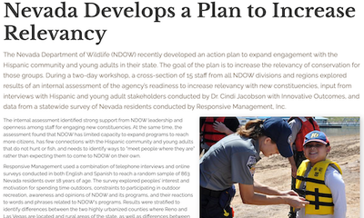 Nevada Develops a Plan to Increase Relevancy