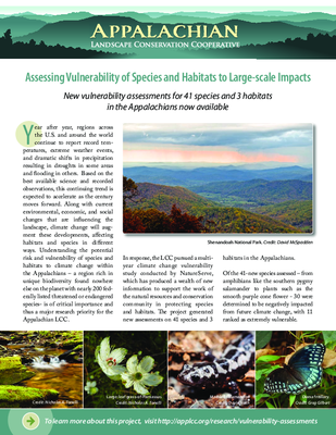 Assessing Vulnerability of Species and Habitats to Large-scale Impacts
