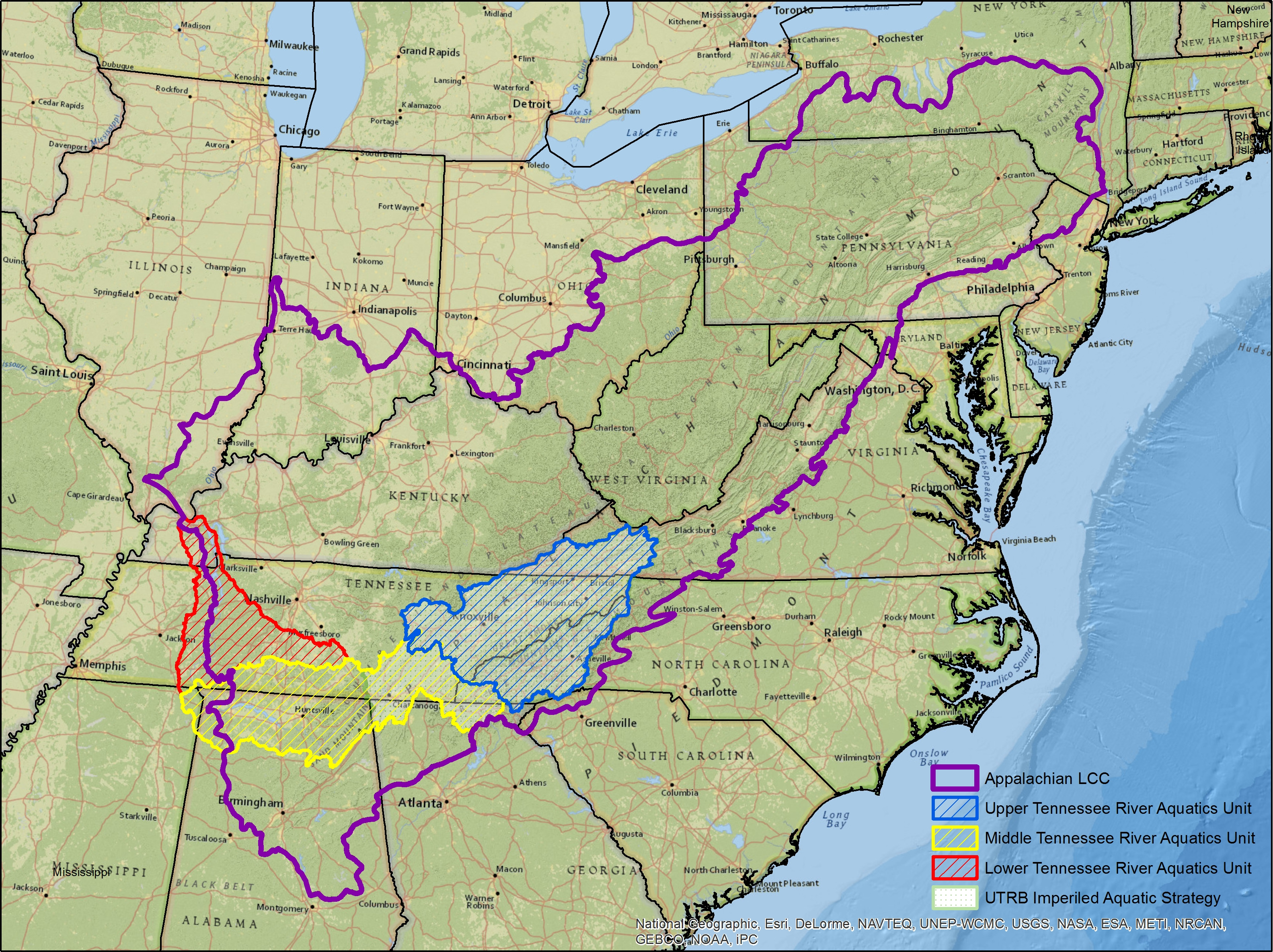 Tennessee River On World Map