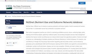 NUOnet (Nutrient Use and Outcome Network) database