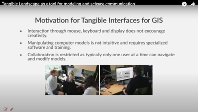 Tangible Landscape as a tool for modeling and science communication